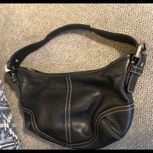 Coach Black Leather Mini Bag